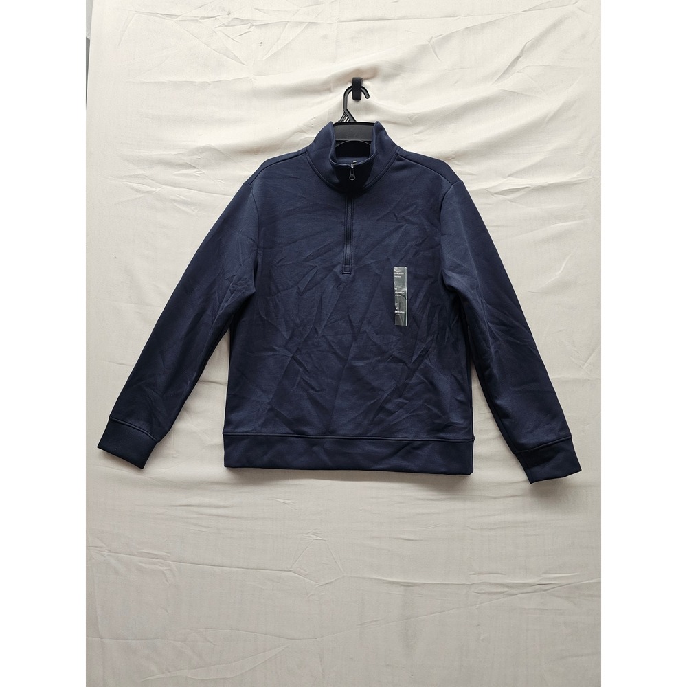 All in Motion Mens 1/2 Zip Pullover Navy Rayon Blend Workout Size Medium